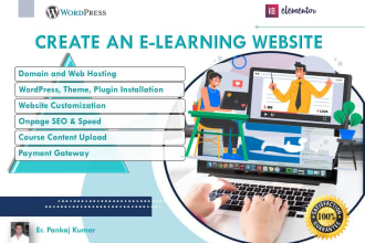 develop professional lms and elearning websites in wordpress