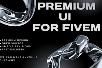 make a premium custom UI or hud for your fivem server