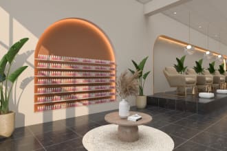 do interior design of your nail salon, hair salon, spa