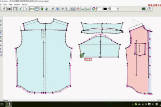 textile sourcing, ready to wear cad sketch and tech pack  designer