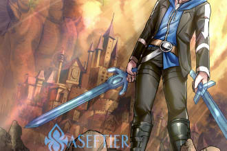 draw light novel illustration with manga style