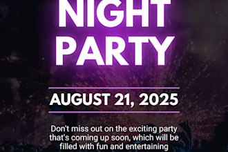design nightclub,dj , party event ,business, ,flyer design