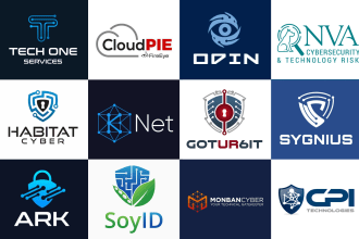 design modern minimalist technology and security logo