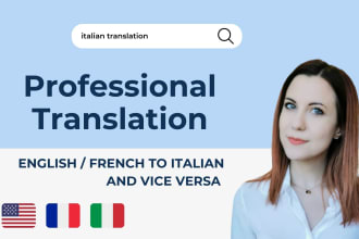manually translate english or french to italian