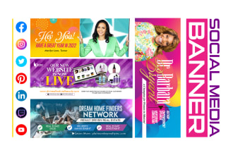 design your social media banner, fb insta linkedin yt zoom