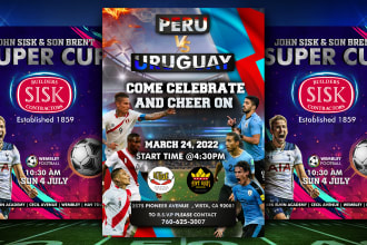 do any  soccer sports poster design and any football flyer