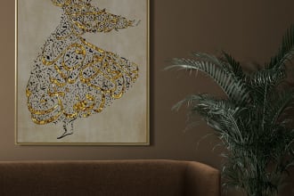 make wall art in calligraphy style