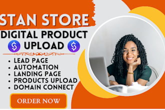 setup and design stan store, stan store marketing, digital product upload