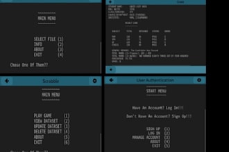 make projects related to oop, dat, file handling in c, cpp, java