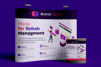 design professional exhibition booths, backdrops, feather flags, and trade show