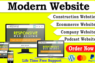 redesign, clean and modern wordpress website