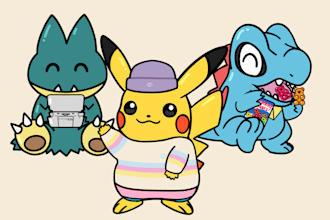 draw cute pokemon chibi doodle