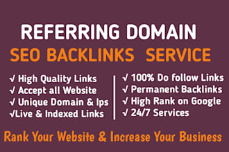 best HQ referring domains SEO backlinks for google ranking