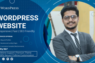 design wordpress website or portfolio or blog or landing