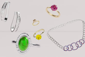 make you a 3d product mockup design for your jewelry