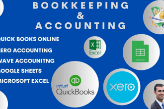 do bookkeeping in quickbooks, spreadsheets and wave