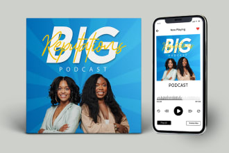 design a professional and creative podcast cover