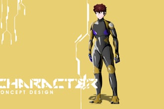 draw character concept design as your ideas