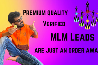 give you 5000 verified fresh MLM or crypto leads