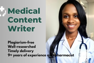 write authentic medical content as I am a pharmacist