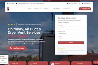 build a chimney sweep website, chimney landing page for you