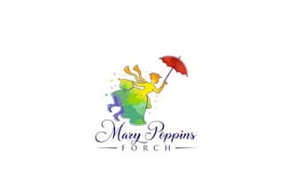 design day care centre logo inspired by mary poppins