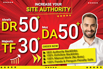 increase domain rating ahrefs dr ur and majestic trust flow tf with seo baclinks