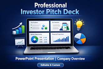 design a company overview pitch deck powerpoint investor presentation slides