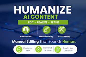 humanize ai content, edit and rewrite ai generated text