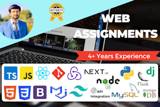 do HTML CSS js web assignments and responsive landing pages