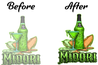 do manually vector tracing and digital art illustration