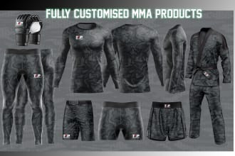 design MMA rashguard and MMA   products for sublimation