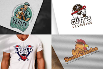 design minimalist, mascot, illustration and emblem logo
