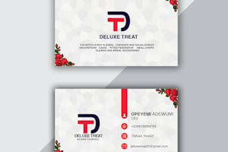 design a professional and eye catchy bussiness card