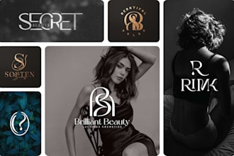 do unique modern minimalist luxury cosmetics clothing beauty salon spa logo