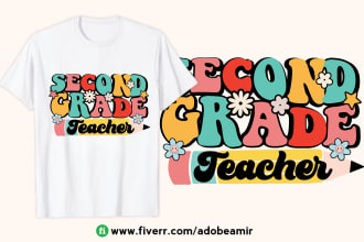 create retro wavy groovy hippie 70s typography striped t shirt design
