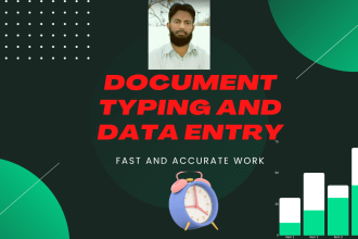 a fast typing job, retype scanned documents, convert or recreate documents