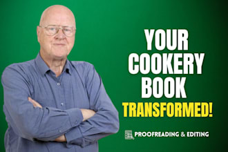 proofread, edit your cookery book today