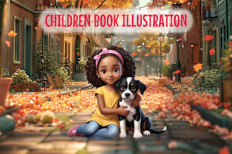 draw awesome, fantastic, 3d, african american children story book illustration