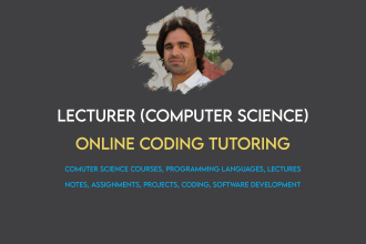do online coding tutoring, computer science courses, lectures, projects etc