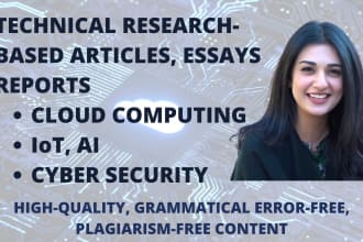 do technical research writing on cyber security, ai, and cloud computing