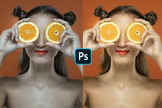 do bulk photo retouching and background removal