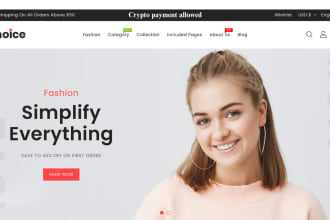 build ecommerce online store website to accept token, crypto payment gateway