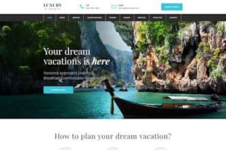 design a vacation website hotel booking website rental website