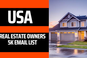 5k USA real estate owners email list for effective marketing