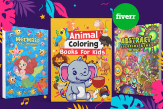 amazon kdp coloring book cover design for adult or kids activity book