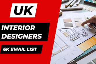 uk interior designers email list, lead generation list
