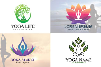 design yoga, wellness, spa, health and fitness logo