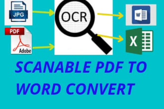 convert scan pdf to ms word or excel file