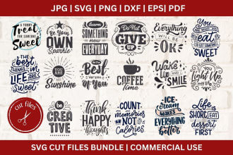 create svg cut files design bundle for cricut and esty